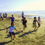 九十九里をはだしで走る。ビーチフラッグ